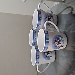 Merry Brite Snowman Mugs (4)